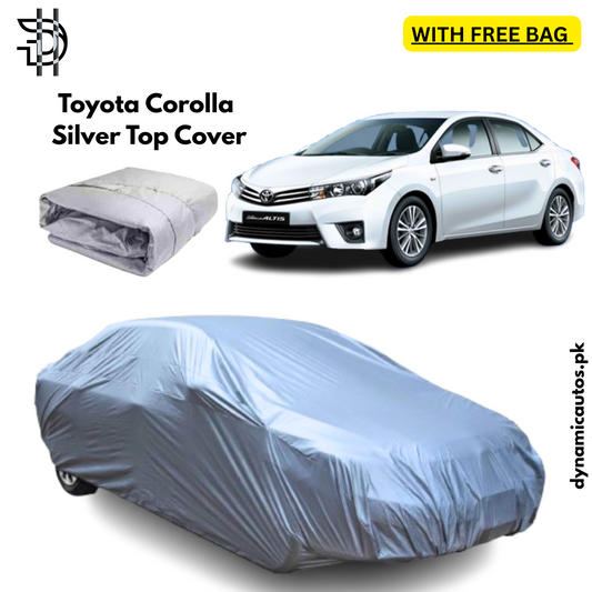 Toyota Corolla XLi, Gli, Altis 2014-2024 Silver Parachute Top Cover | Custom Fit – 100% Dust & Scratch Protection