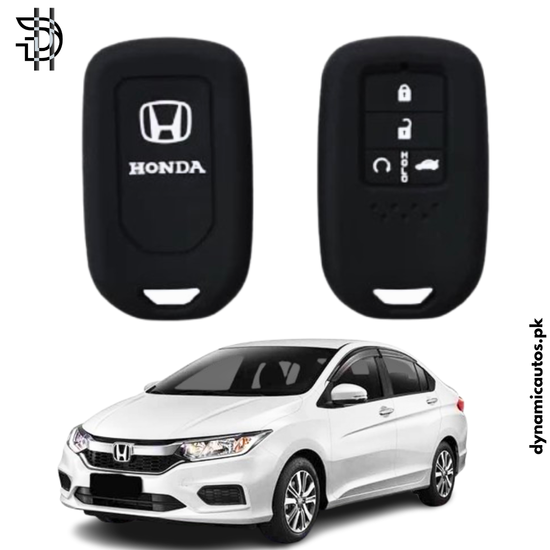 Honda City New Model 2021-2025 Car Key Cover | PVC Silicone Protective Key Case – Black