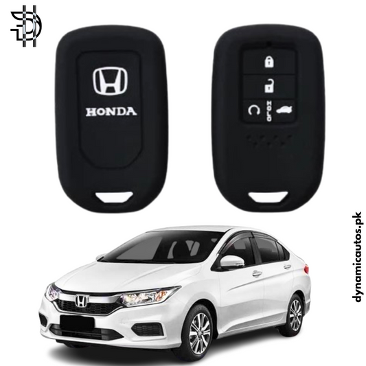 Honda City New Model 2021-2025 Car Key Cover | PVC Silicone Protective Key Case – Black
