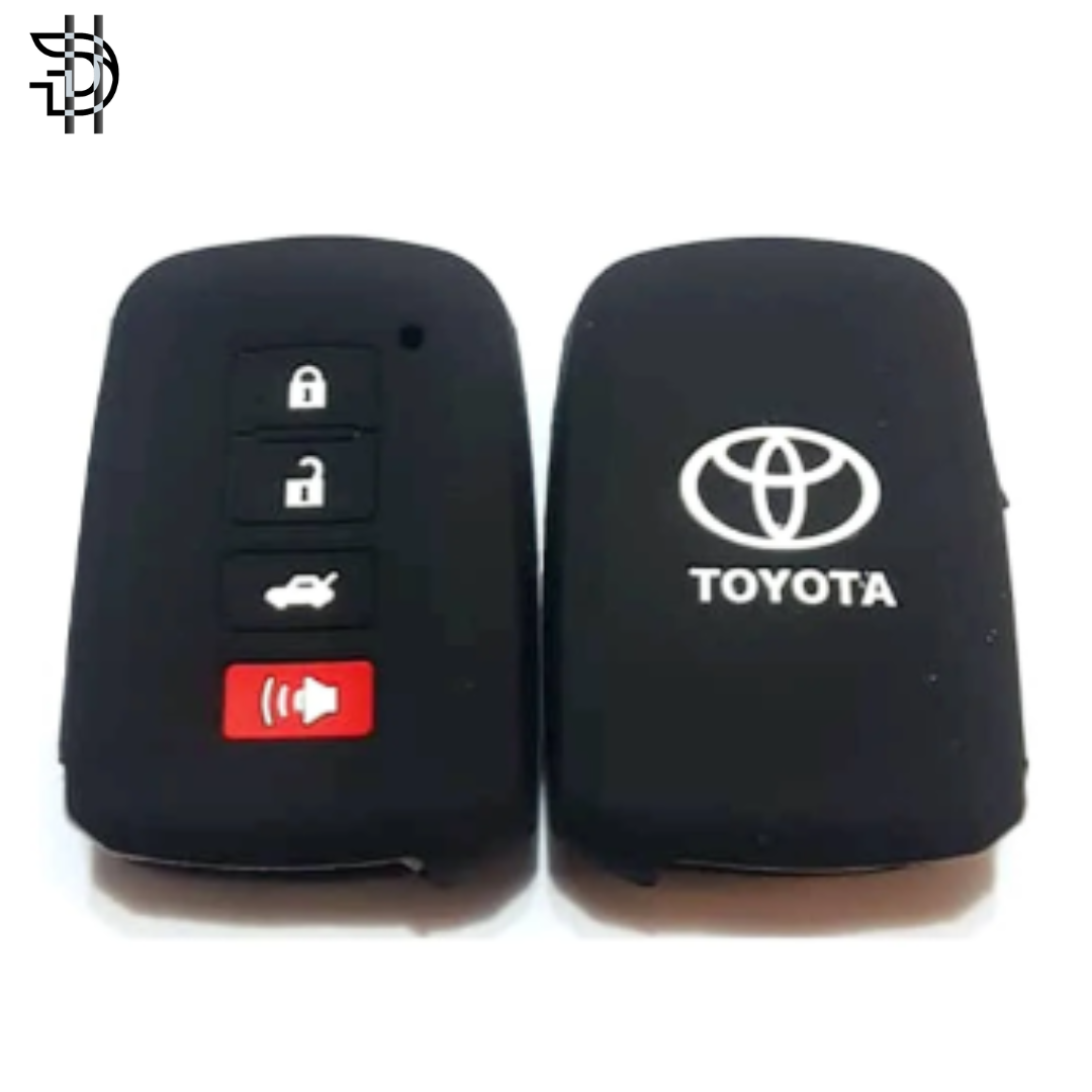 Toyota Corolla Facelift 2017-2021 Car Key Cover | PVC Silicone Protective Key Case – Black