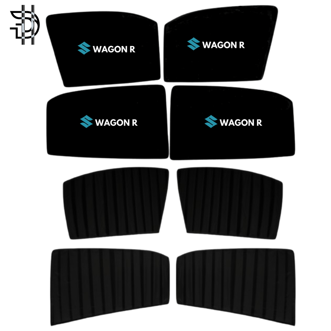 Suzuki Wagon R 2014–2025 Custom Fit Double Layer Side Sunshades | 4pcs Set | Heat & Privacy Protection