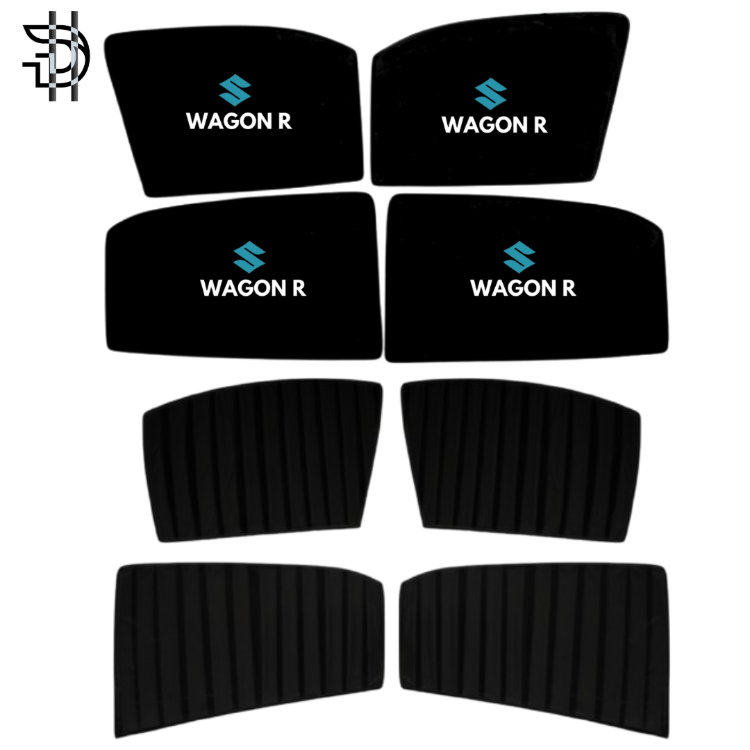 Suzuki Wagon R 2014–2025 Custom Fit Double Layer Side Sunshades | 4pcs Set | Heat & Privacy Protection