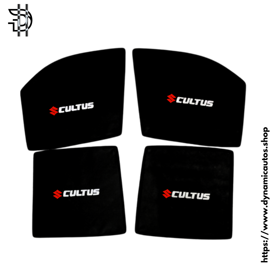 Suzuki Cultus 2000–2016 Old Model Custom Fit Side Sunshades | 4pcs Car Window Shades – Heat & Privacy Protection