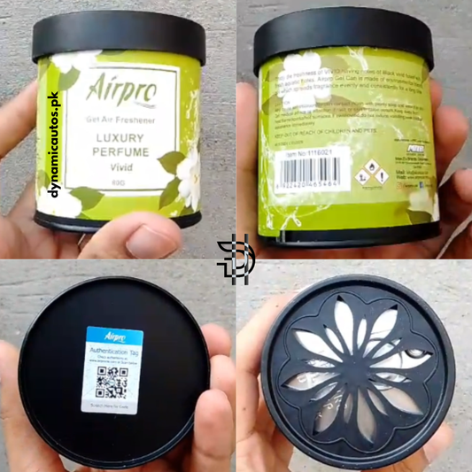 Airpro Gel Air Freshener 80g | Vivid, Iceberg, Lemon & Intense Variants | Long-Lasting Car, Home & Office Fragrance | 1Pc