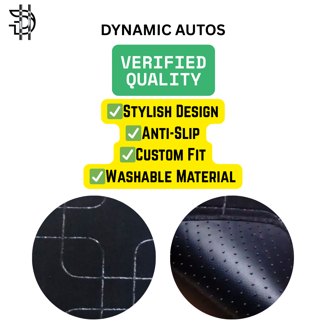Suzuki Alto 660cc New Model 2019-2025 High Quality Carpet Floor Mats | Custom Fit, Anti-Slip, Washable, Stylish Design | Black – 3pcs Set