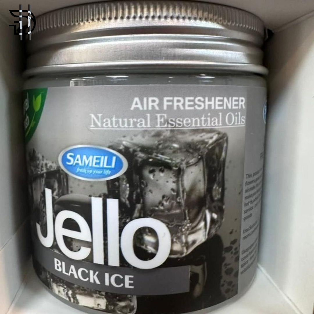 Jello Gel Air Freshener – Black Ice 220g | Long-Lasting Essential Oil Scent for Car & Home – 1pc