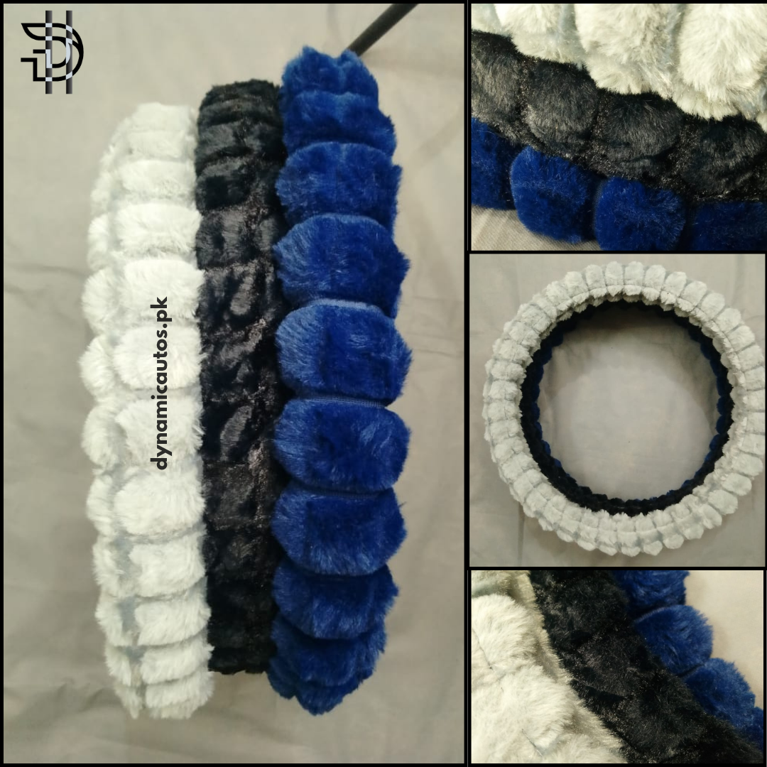 Universal Car Steering Wheel Cover | Soft Fluffy Velvet Grip | Premium Quality Comfort & Style – 1Pcs