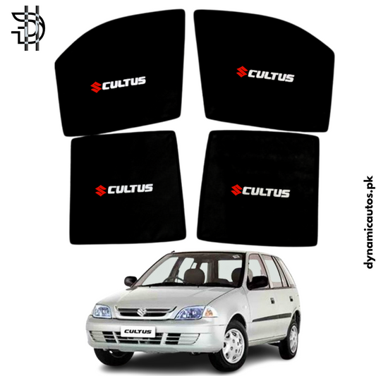 Suzuki Cultus 2000–2016 Old Model Custom Fit Side Sunshades | 4pcs Car Window Shades – Heat & Privacy Protection