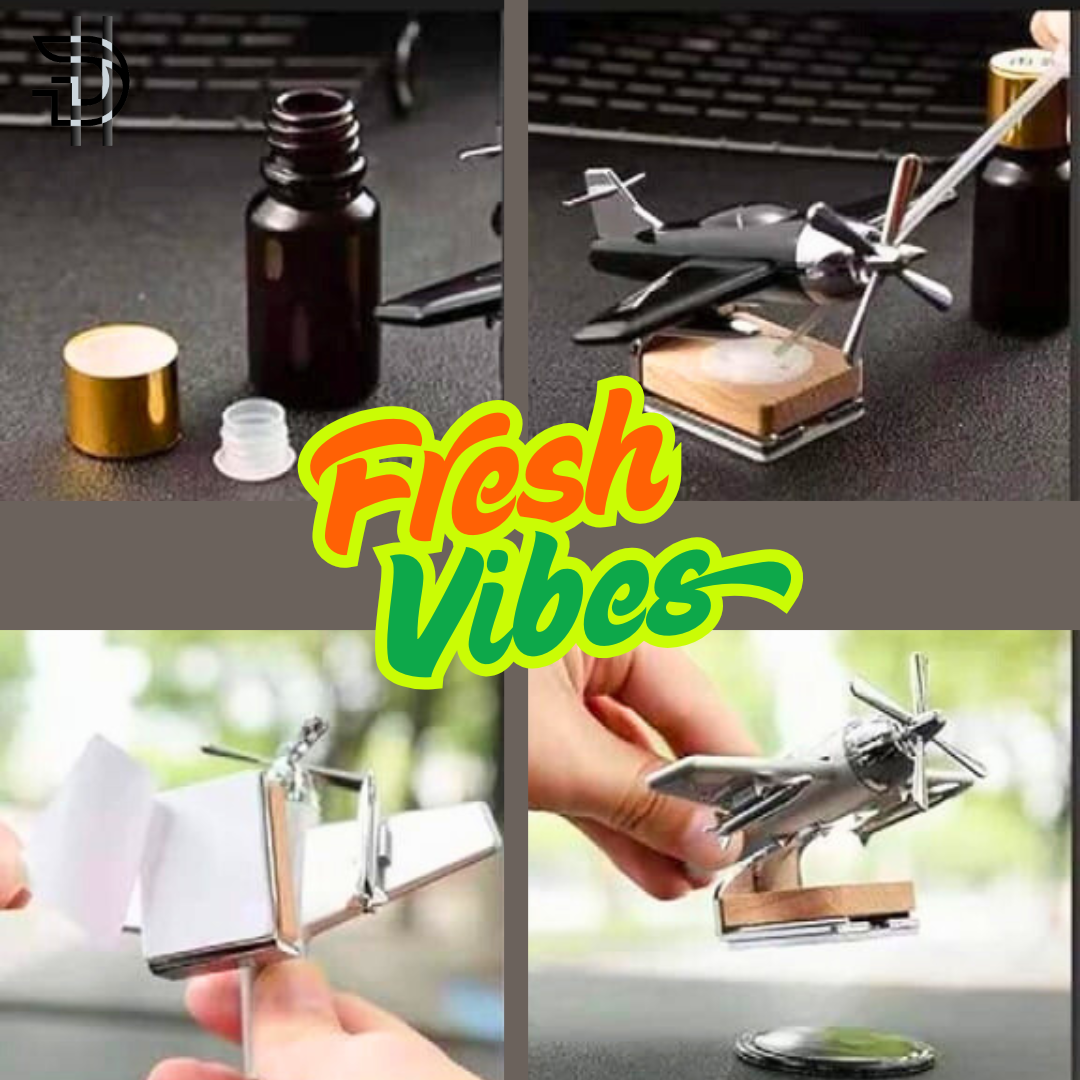 Solar Powered Aircraft Car Dashboard Decoration – Multicolor | Rotating Plane Ornament – 1pcs