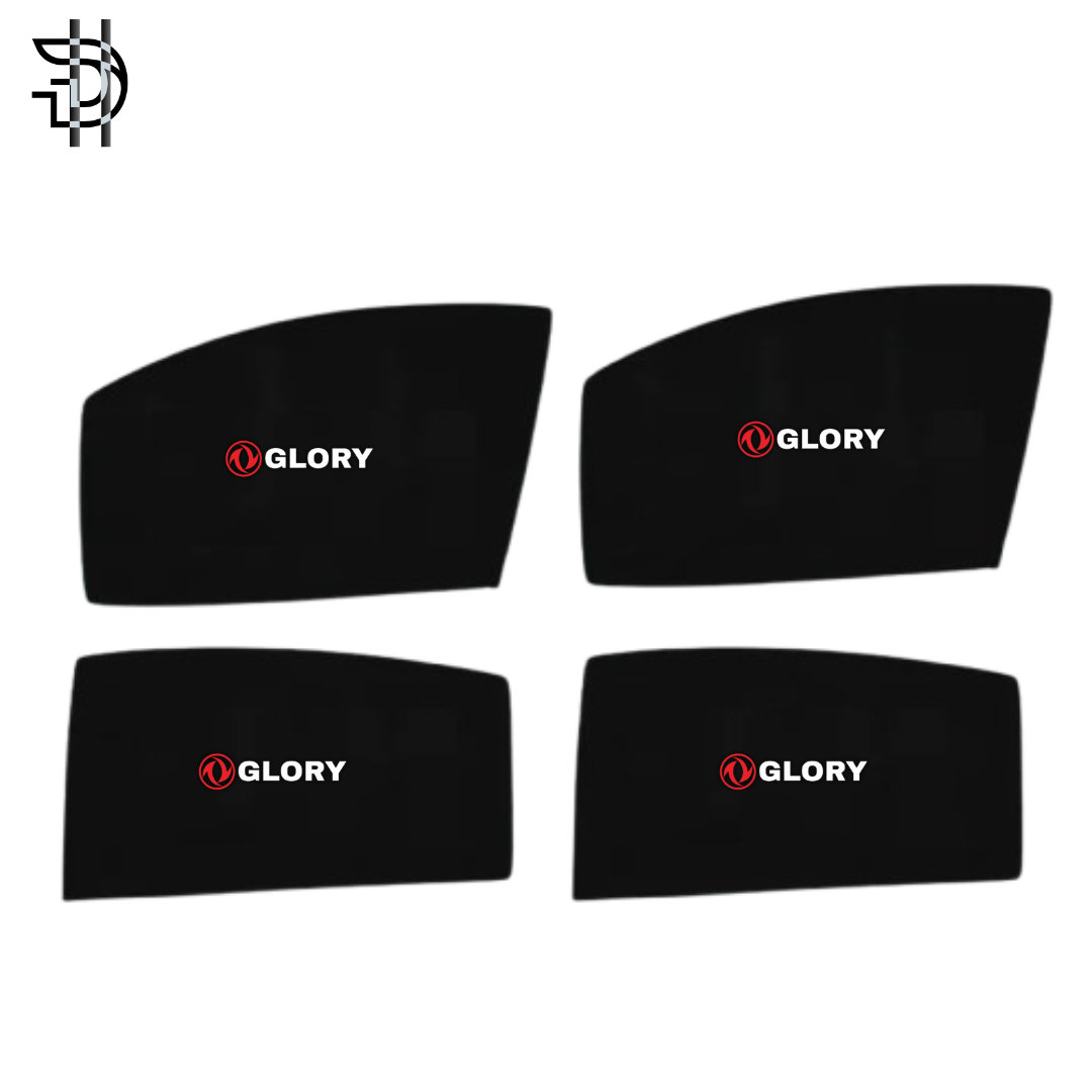 DFSK Glory 580 Pro 2020–2024 Custom Fit Side Sunshades with Logo | 4pcs Set | Heat & Privacy Protection