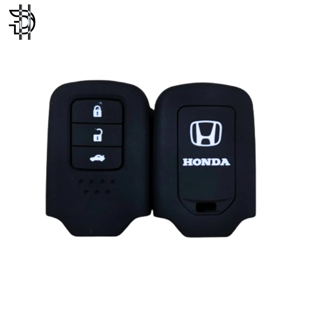 Honda Civic X 2016-2021 (3 Button) Car Key Cover | PVC Silicone Protective Key Case – Black