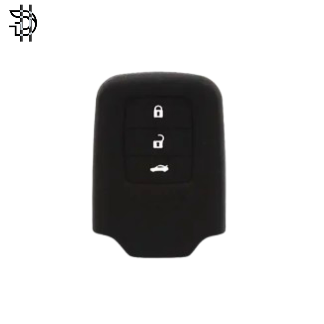 Honda Civic X 2016-2021 (3 Button) Car Key Cover | PVC Silicone Protective Key Case – Black