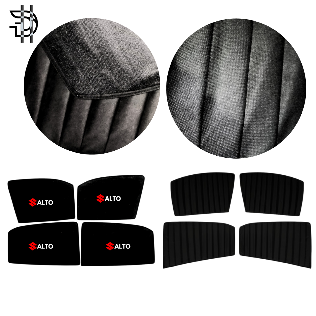 Suzuki Alto 2019–2025 New Model Custom Fit Double Layer Side Sunshades | 4pcs Set | Heat & Privacy Protection