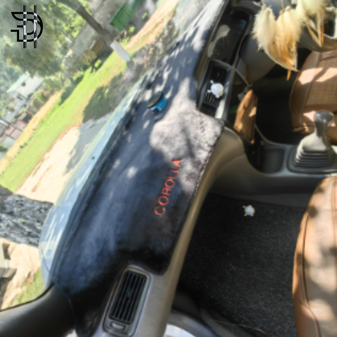 Toyota Corolla Old Model Dashboard Carpet Velvet 1996-2002 | Anti Slip | Heat Resistant Dashboard Cover | High Quality