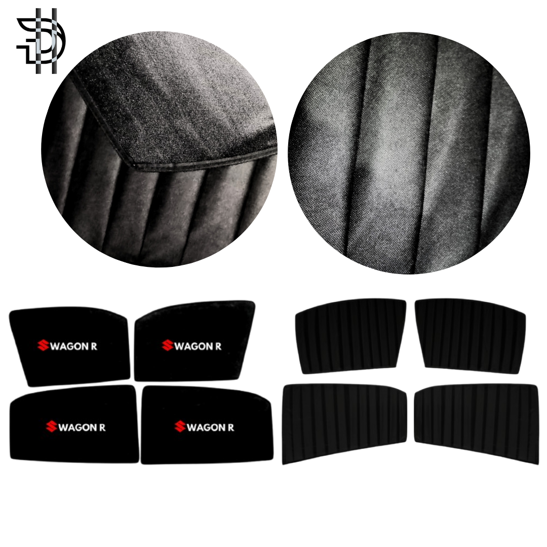 Suzuki Wagon R 2014–2025 Custom Fit Double Layer Side Sunshades | 4pcs Set | Heat & Privacy Protection