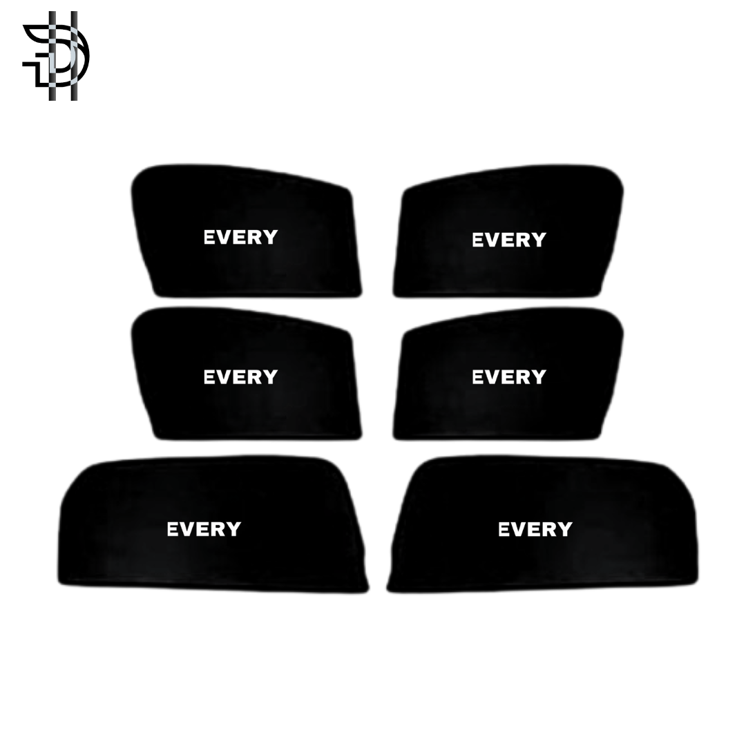 Suzuki Every 2024–2025 Local New Model Custom Fit Side Sunshades | 6pcs Set | Heat & Privacy Protection