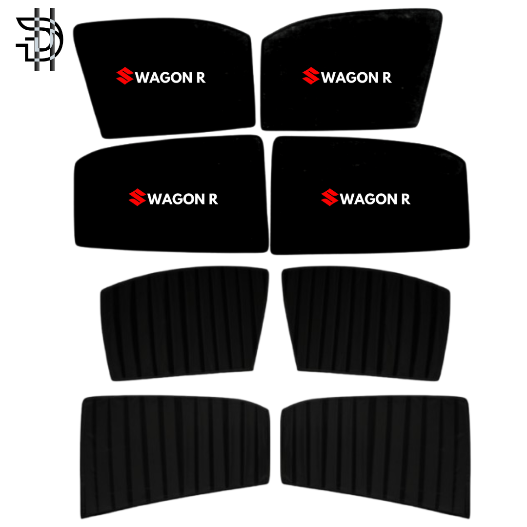 Suzuki Wagon R 2014–2025 Custom Fit Double Layer Side Sunshades | 4pcs Set | Heat & Privacy Protection