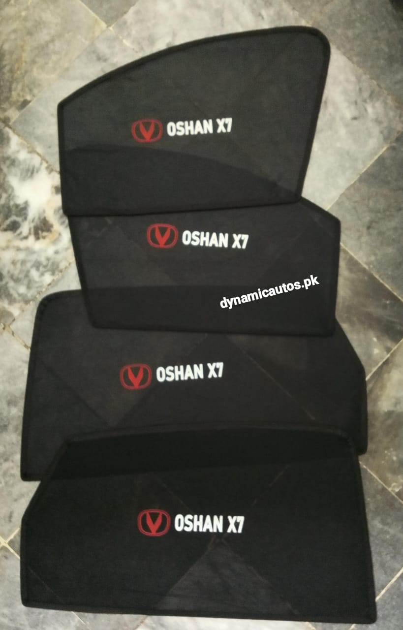 Changan Oshan X7 2022–2025 Custom Fit Side Sunshades with Logo | 4pcs Set | Heat & Privacy Protection