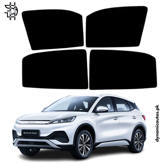 BYD Atto 3 EV Side Window Sunshades 2024–2025 | Custom Fit Car Window Shades for Heat Protection & Privacy – 4pcs Set