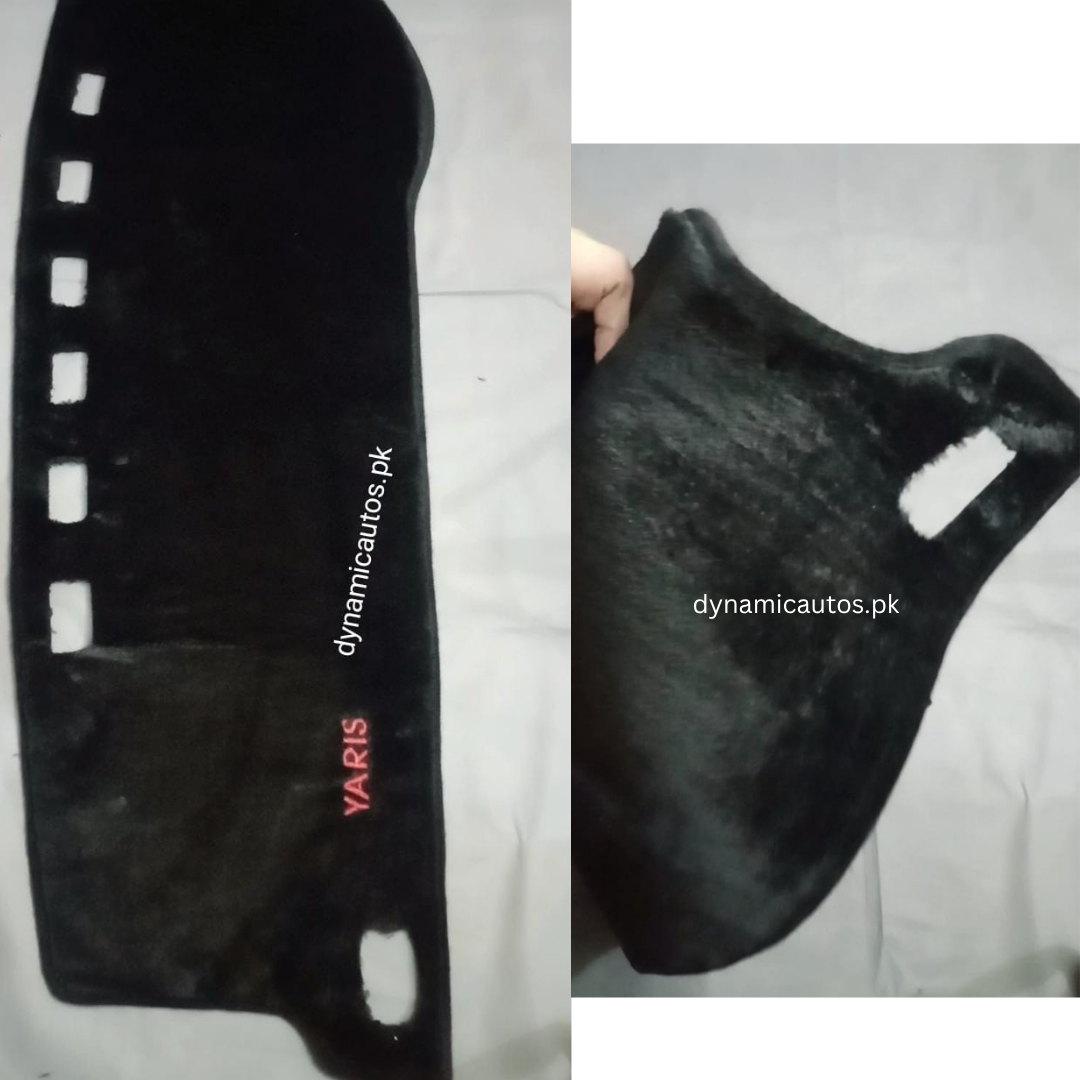 Toyota Yaris 2020–2025 Model Velvet Dashboard Carpet | Custom Fit | Anti-Slip | Imported Soft Velvet Dash Mat | Premium Quality