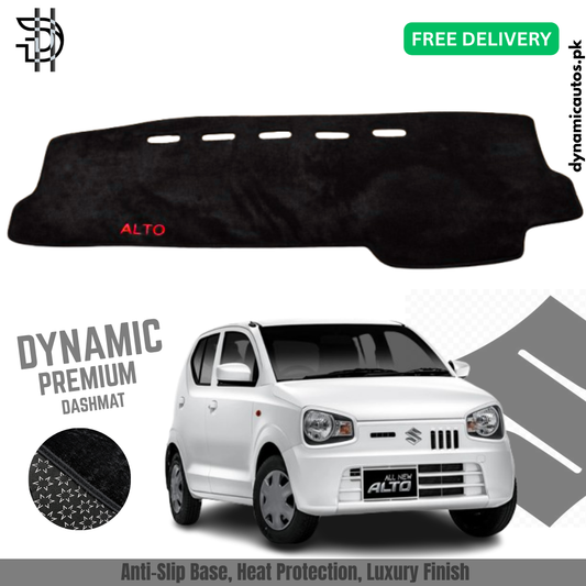 Suzuki Alto 2019-2026 New Model Velvet Dashboard Carpet | Custom Fit | Anti-Slip | Imported Soft Velvet Dash Mat | Premium Quality