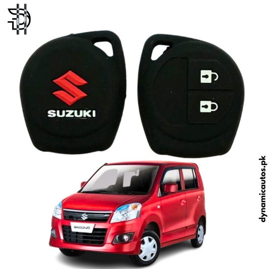 Suzuki Wagon R 2014-2025 PVC Silicone Key Cover | Soft Protective Car Key Shell – Black
