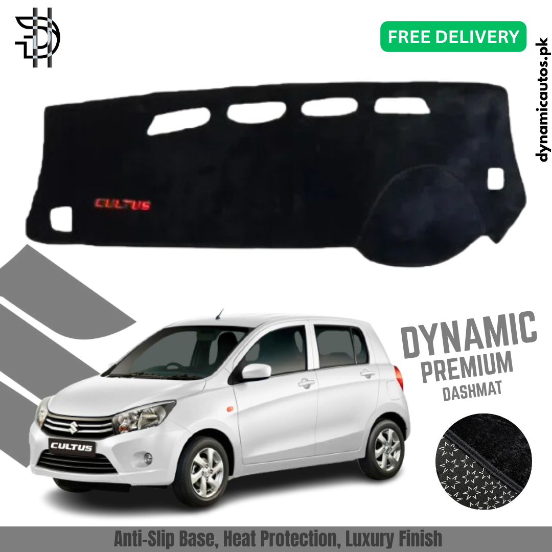 Suzuki Cultus 2017–2026 New Model Velvet Dashboard Carpet | Custom Fit | Anti-Slip | Imported Soft Velvet Dash Mat | Premium Quality