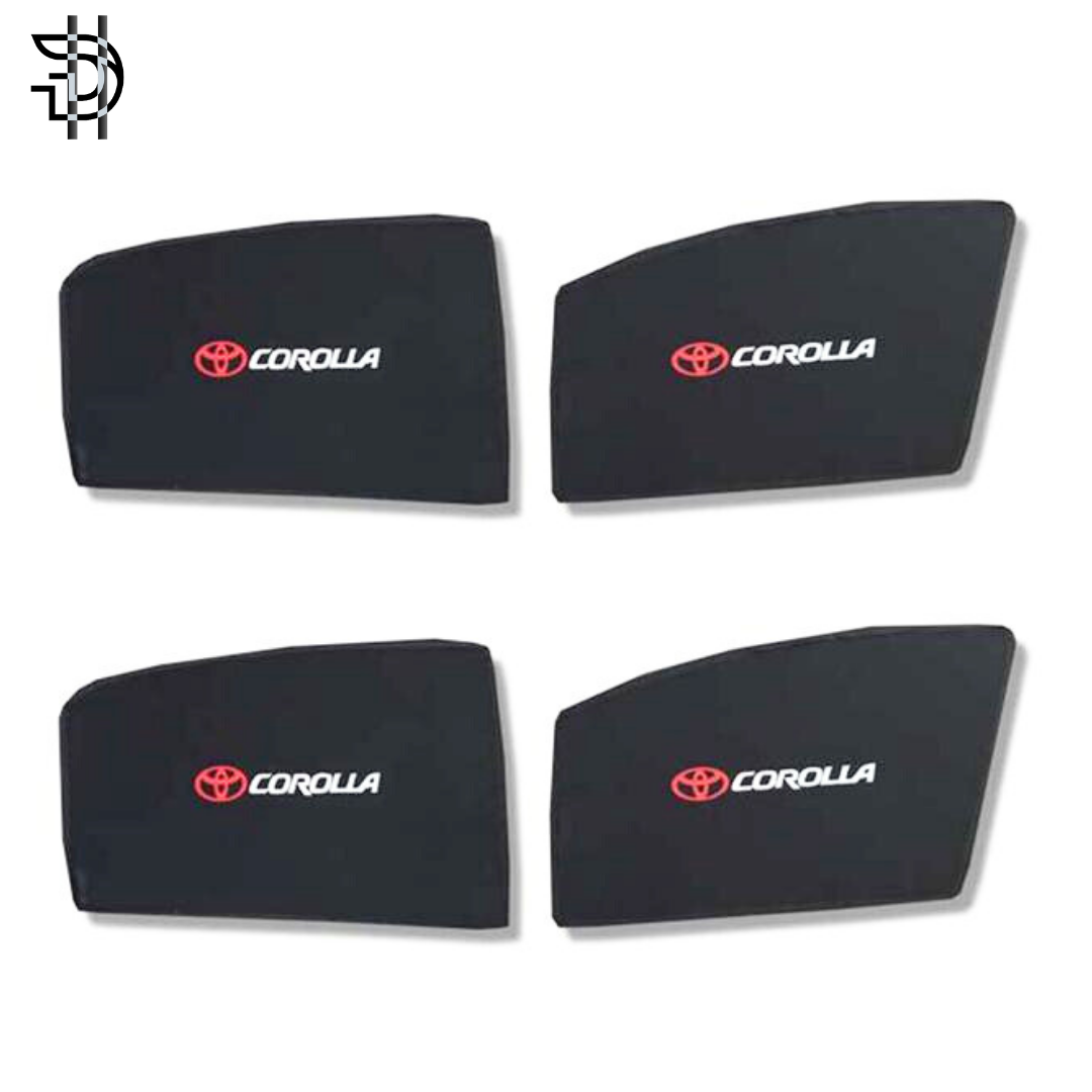 Toyota Corolla Old Model Sunshades 1996-2002 | Side Window Shades with Logo | 4pcs Set Pakistan