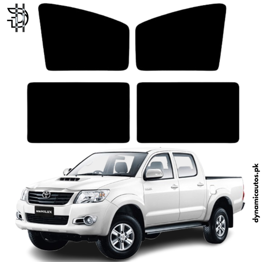 Toyota Hilux Vigo Side Window Sunshades 2005–2015 | Custom Fit Car Window Shades for Heat Protection & Privacy – 4pcs Set