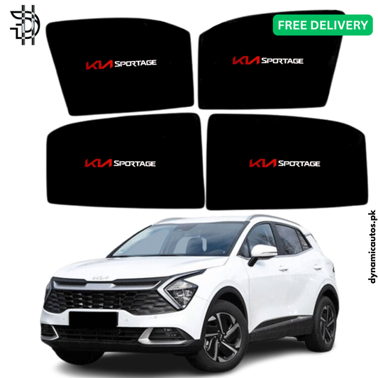 Kia Sportage 2025–2026 New Model Side Window Sunshades With Logo | Custom Fit | Heat Protection & Privacy | 4Pcs Set