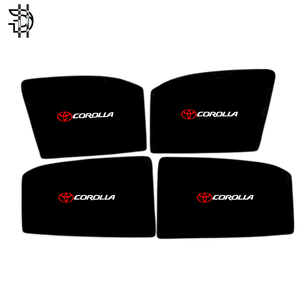 Toyota Corolla XLi, GLi, Altis Model 2014–2026 Side Window Sunshades | Custom Fit Car Window Shades – Heat Protection | 4pcs Set