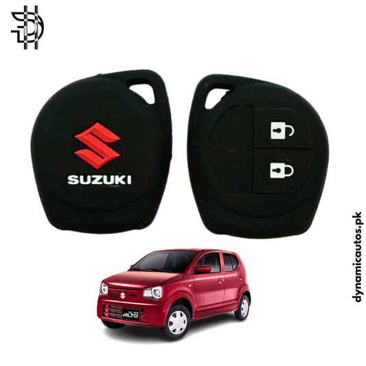 Suzuki Alto New Model 2019-2025 Car Key Cover | PVC Silicone Protective Key Case – Black