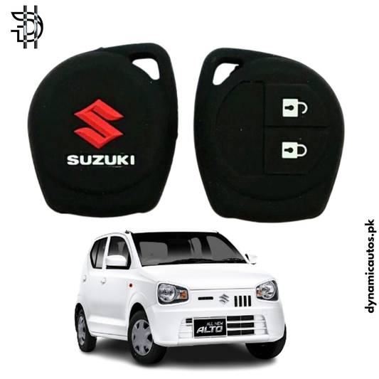 Suzuki Alto New Model 2019-2025 Car Key Cover | PVC Silicone Protective Key Case – Black