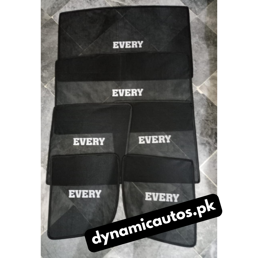 Suzuki Every 2024–2025 Local New Model Custom Fit Side Sunshades | 6pcs Set | Heat & Privacy Protection