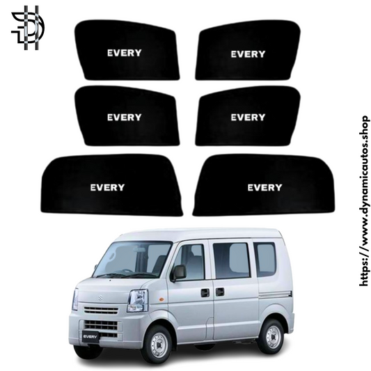 Suzuki Every 2024-2025 Local New Model Side Sunshades | Custom Fit Car Window Shades – 6pcs Set