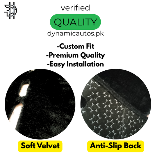 Honda City New Model 2021–2025 Velvet Dashboard Carpet | Premium Anti-Slip Dash Mat | Custom Fit