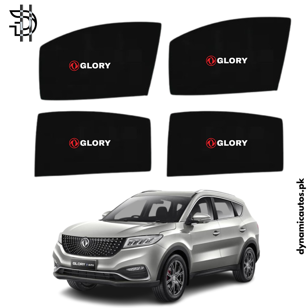 DFSK Glory 580 Pro 2020–2024 Custom Fit Side Sunshades with Logo | 4pcs Set | Heat & Privacy Protection