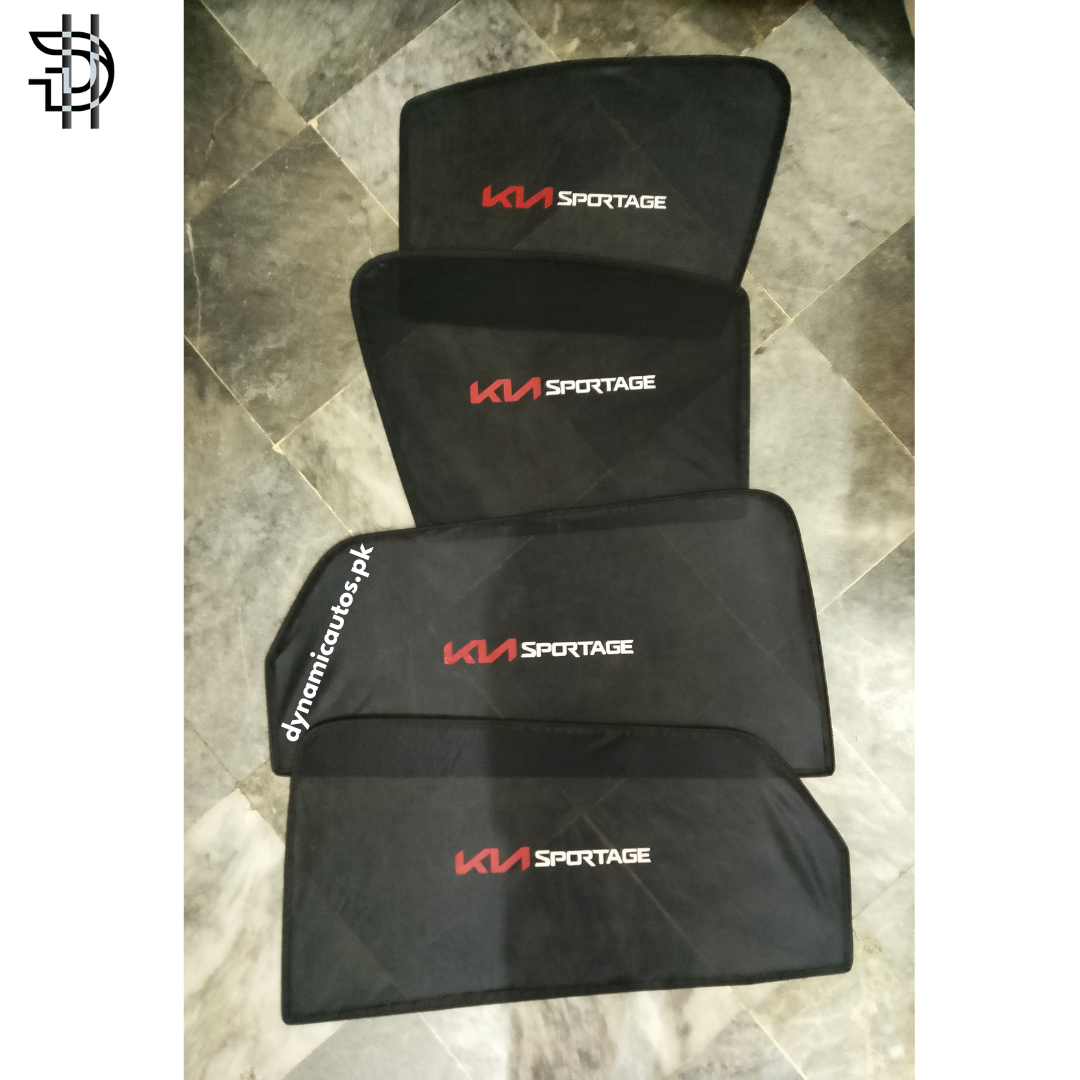 Kia Sportage 2025–2026 New Model Side Window Sunshades With Logo | Custom Fit | Heat Protection & Privacy | 4Pcs Set