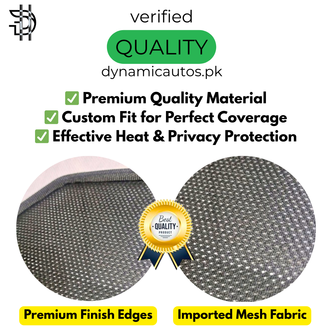 MG ZS EV New Model 2023–2026 Facelift Side Sunshades | Custom Fit | Imported Mesh Fabric | 4Pcs Window Shades | Superior UV Protection & Privacy | Premium Quality