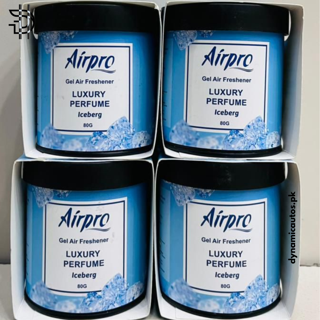 Airpro Gel Air Freshener 80g | Vivid, Iceberg, Lemon & Intense Variants | Long-Lasting Car, Home & Office Fragrance | 1Pc