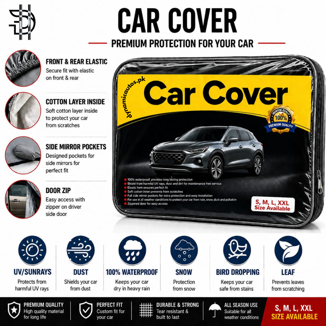 Car Top Cover | Non Woven WaterProof Full Body Cover | Scratch and Dust Protection | PVC With Cotton Fabric Car Cover | Premium Quality | Small, Medium, Large, XL, XXL Size Available