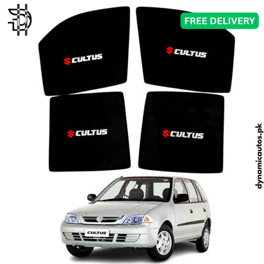 Suzuki Cultus 2000–2016 Old Model Custom Fit Side Sunshades | 4pcs Car Window Shades – Heat & Privacy Protection