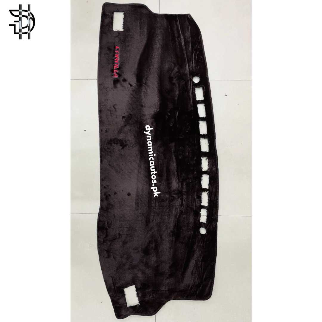Toyota Corolla Xli, Gli, Altis Model 2014–2026 Velvet Dashboard Carpet | Custom Fit | Anti-Slip | Imported Soft Velvet Dash Mat | Premium Quality