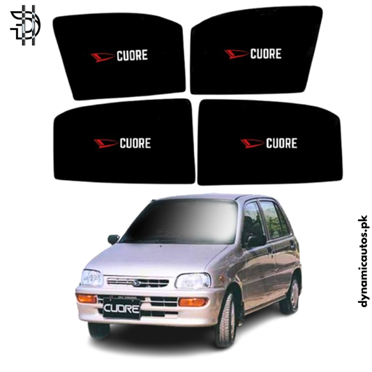 Daihatsu Cuore 2000–2012 Side Window Sunshades 4pcs Set | Custom Fit | Heat Protection & Privacy