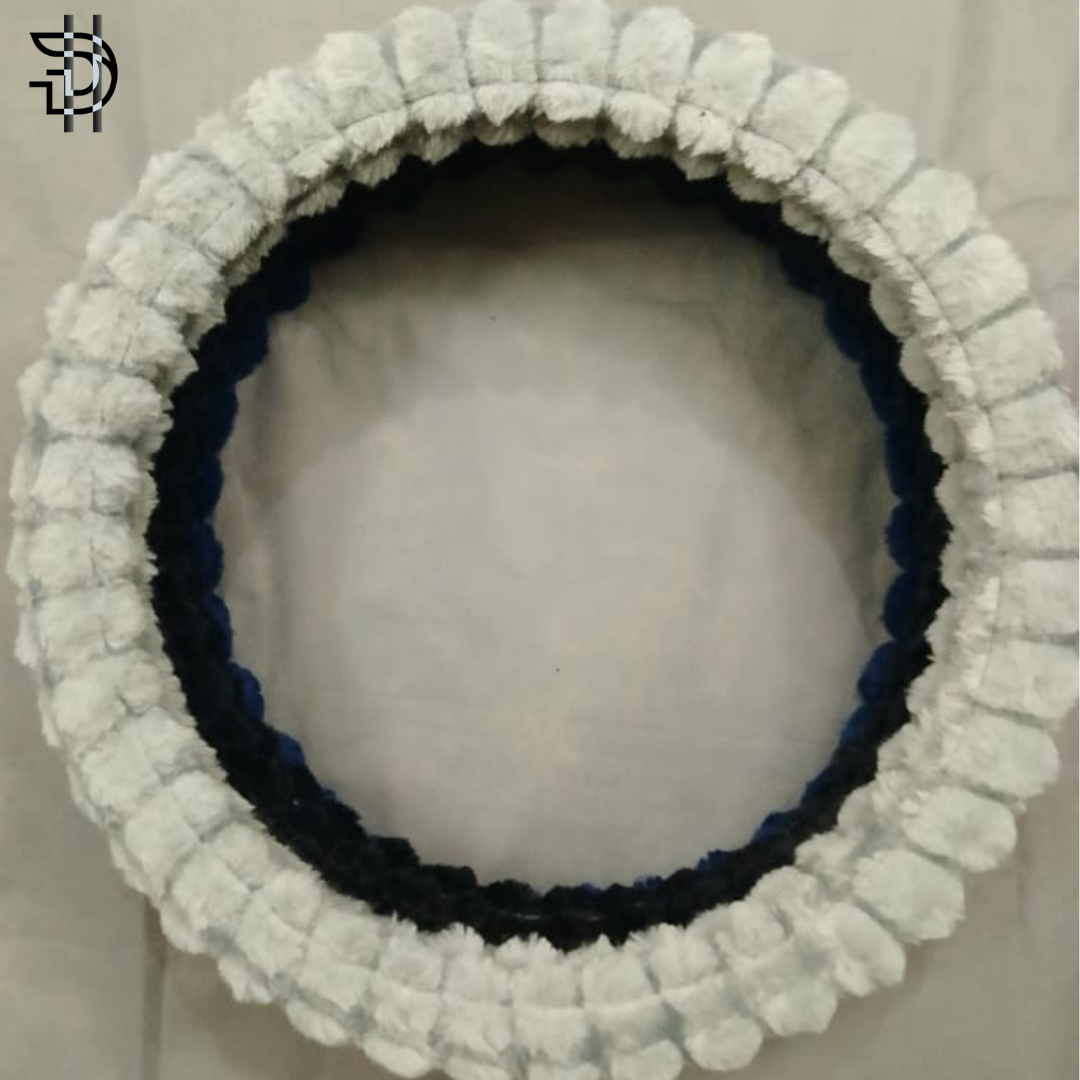 Universal Car Steering Wheel Cover | Soft Fluffy Velvet Grip | Premium Quality Comfort & Style – 1Pcs