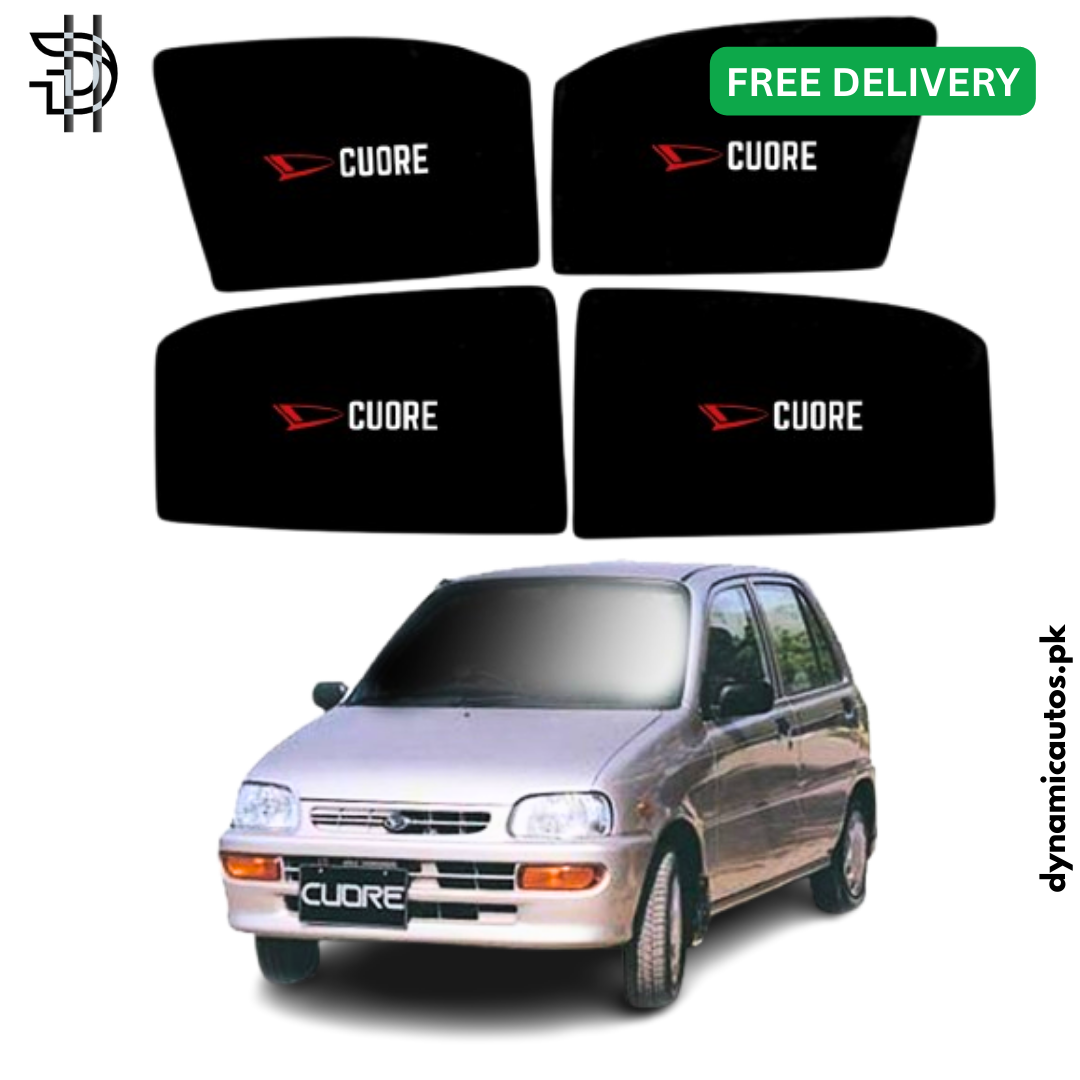 Daihatsu Cuore 2000–2012 Side Window Sunshades 4pcs Set | Custom Fit | Heat Protection & Privacy