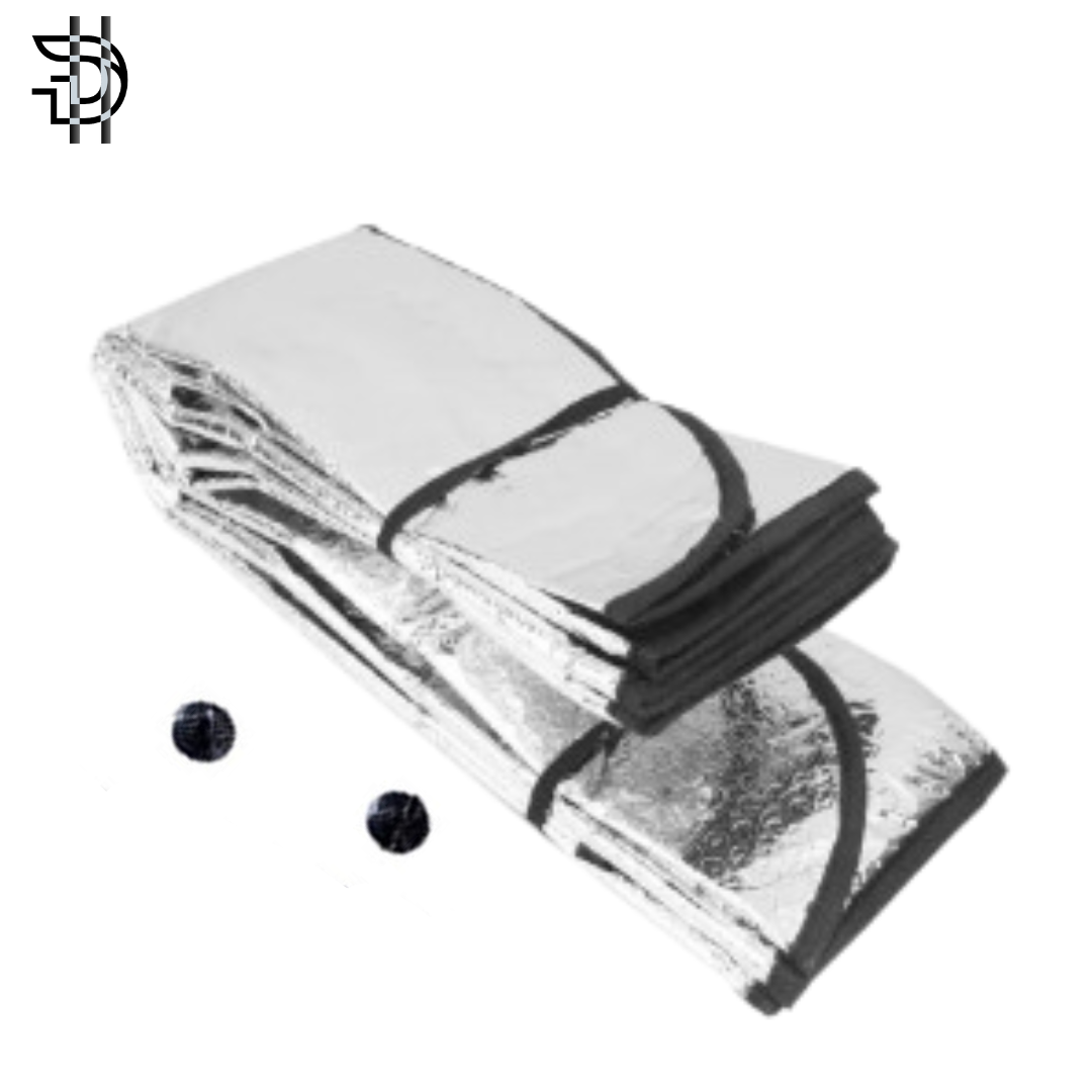 Universal Car Windscreen Sunshade | UV Block Visor | Double Sided Aluminium Foil Front Sunshade for Cars | Heat Protection | Car Front Screen Sunshade