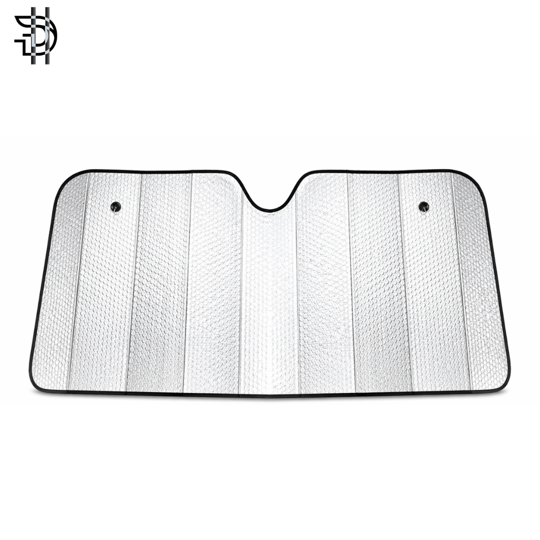 Universal Car Windscreen Sunshade | UV Block Visor | Double Sided Aluminium Foil Front Sunshade for Cars | Heat Protection | Car Front Screen Sunshade