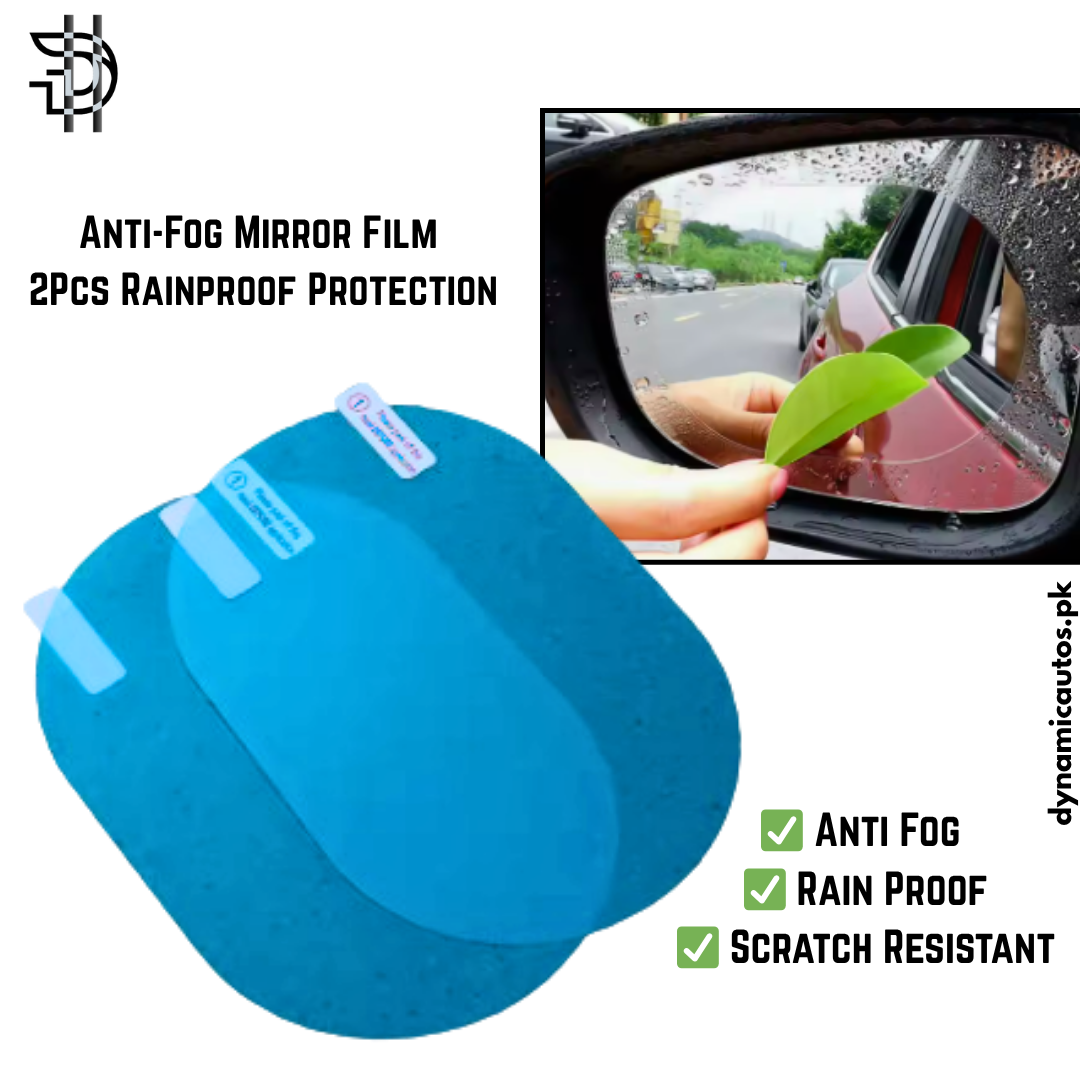 2Pcs Anti Fog Car Rearview Mirror Protective Film | Rainproof Scratch Resistant Nano Coating for All Cars