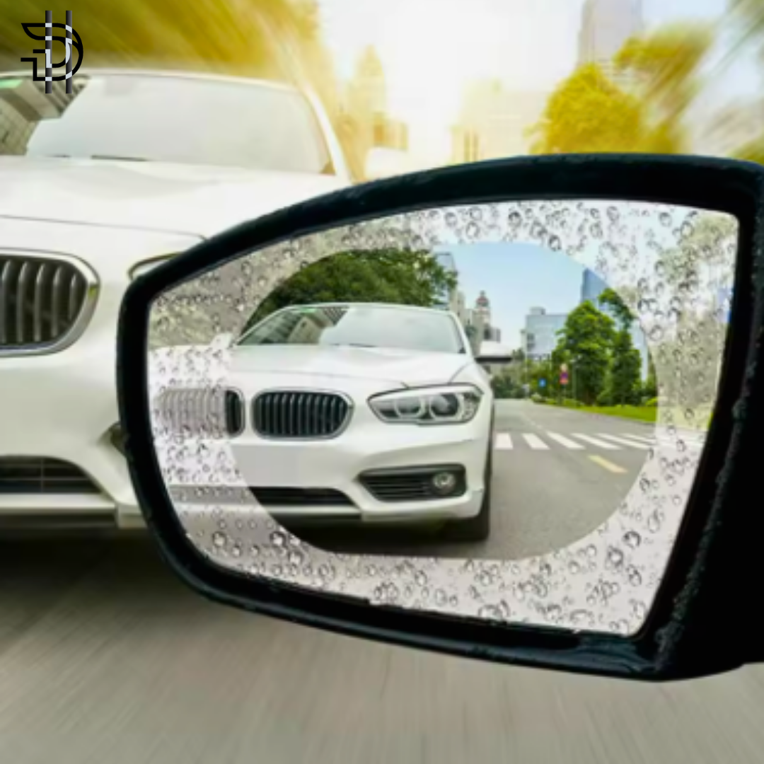 2Pcs Anti Fog Car Rearview Mirror Protective Film | Rainproof Scratch Resistant Nano Coating for All Cars
